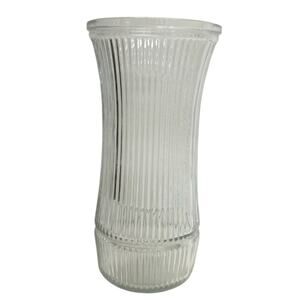 Vintage Hoosier Clear Ribbed Glass Vase decor accent piece
